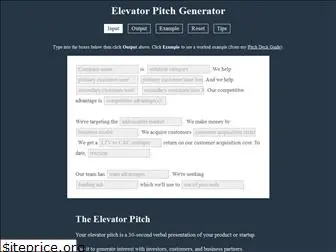 elevatorpitchgenerator.com
