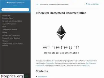 ethereum-homestead.readthedocs.org