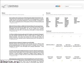evspecifications.com