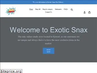 exoticsnaxkw.com