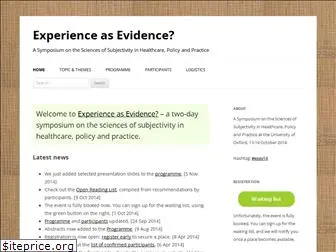 experience-as-evidence.org