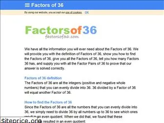 factorsof36.com