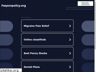 faqsonpolicy.org