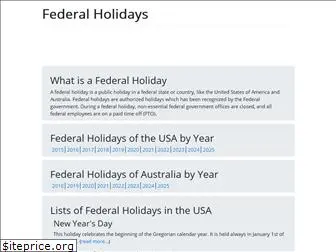 federalholidays.net