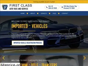 firstclassautotagservice.com