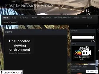 firstimpressionsvideo.com