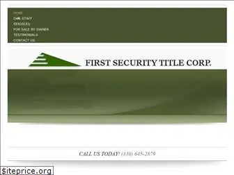 firstsecuritytitle.com