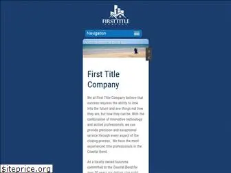 firsttitlecompany.com