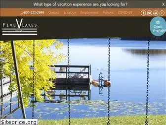 fivelakesresort.com