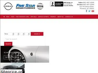 fivestarnissanofflorence.com