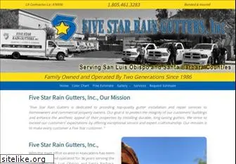 fivestarraingutters.com