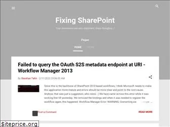 fixingsharepoint.blogspot.com