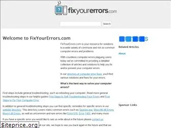 fixyourerrors.com