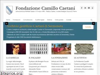 fondazionecamillocaetani.it