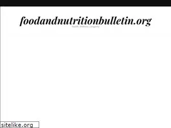 foodandnutritionbulletin.org