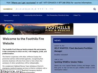 foothillsfire.org