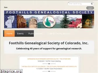 foothillsgenealogy.org