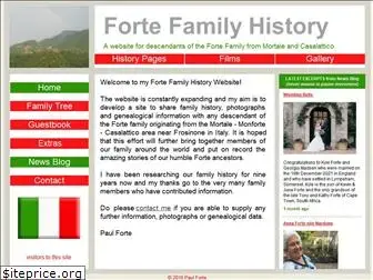 fortefamilyhistory.com