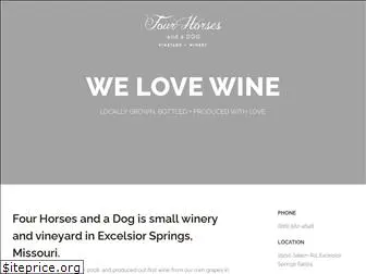 fourhorsesandadogwinery.com