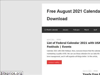 freeaugust2018calendar.com