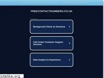 freecontactnumbers.co.uk