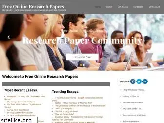 freeonlineresearchpapers.com