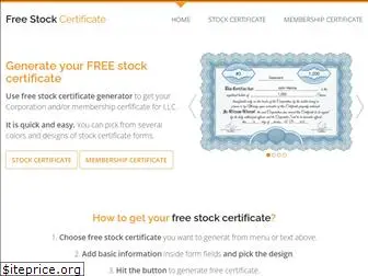 freestockcertificate.com