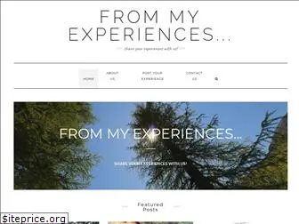 frommyexperiences.com