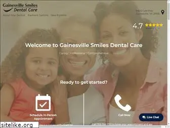 gainesvillesmilesdentalcare.com