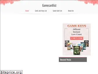 gamecardlist.com