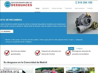 gestionmadrilenadedesguaces.com