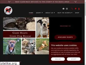 giantheartsdogrescue.com