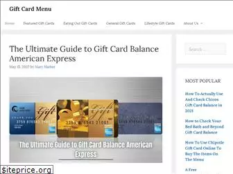 giftcardmenu.com