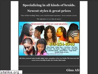 ginahairbraiding.com