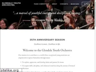 glendaleyouthorchestra.com