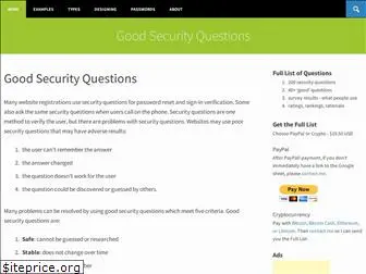 goodsecurityquestions.com