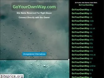 goyourownway.com