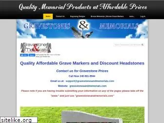 gravestonesandmemorials.com