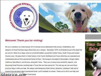 greatpyreneesrescuesociety.org