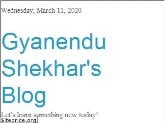 gyanendushekhar.com