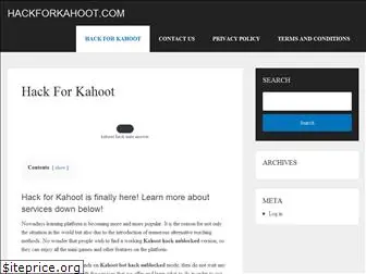 hackforkahoot.com