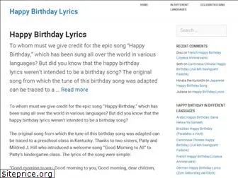 happybirthdaylyrics.com