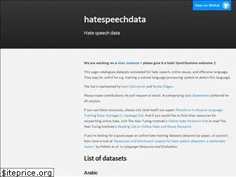 hatespeechdata.com