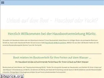 hausbootvermietung-mueritz.de