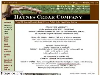 haynescedarcompany.com