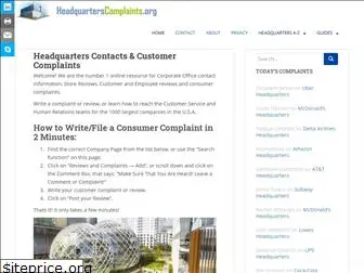 headquarterscomplaints.org