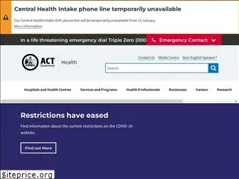 health.act.gov.au