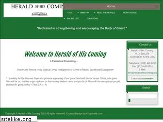 heraldofhiscoming.com