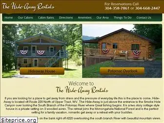 hideawayrentalswv.com