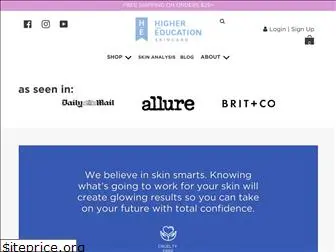 highereducationskincare.com